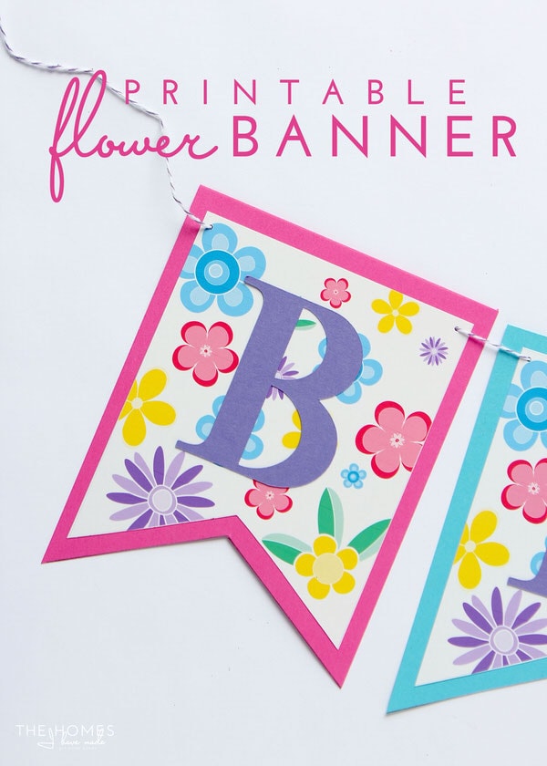 Super Simple DIY Flower Banner (with FREE Printable Download!) The