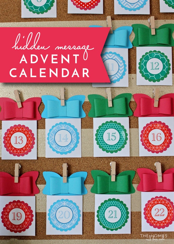 DIY Hidden Holiday Message Advent Calendar The Homes I Have Made