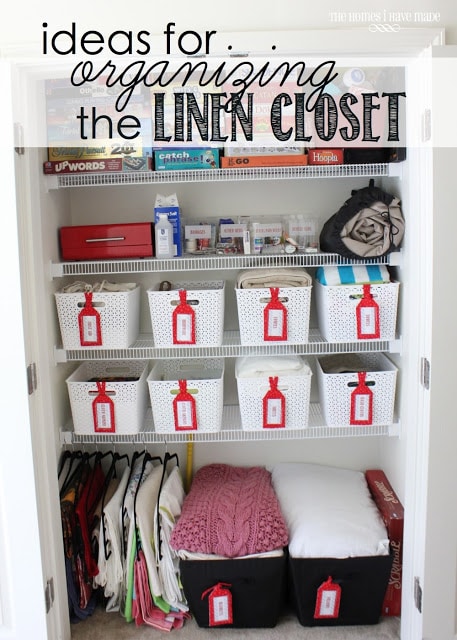organizing the linen closet