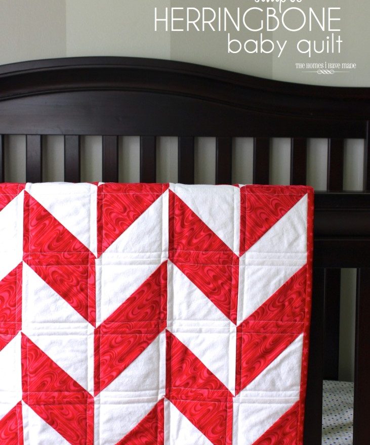 Simple Herringbone Baby Quilt The Homes I Have Made