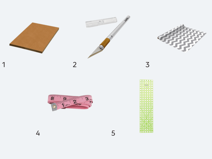 Supplies for making your own drawer dividers