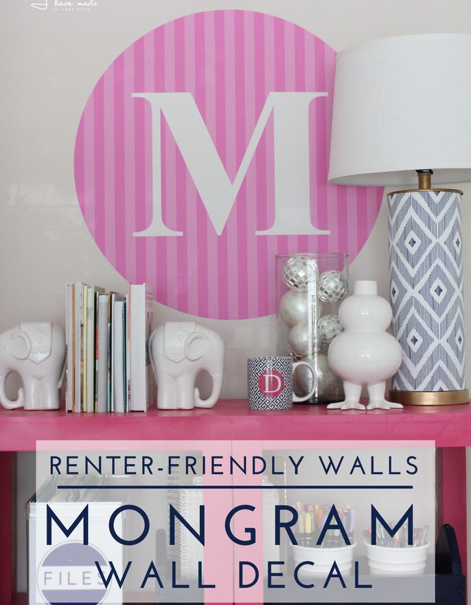 RenterFriendly Walls Monogram Wall Decal (with Name Bubbles!) The