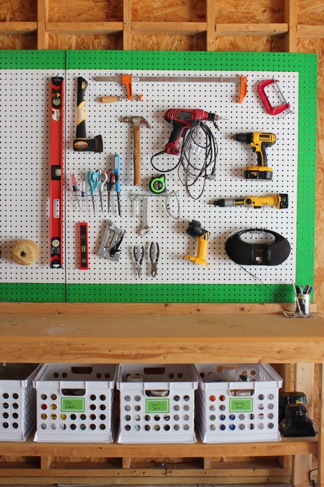 An Organized Garage Work Space - The Homes I Have Made