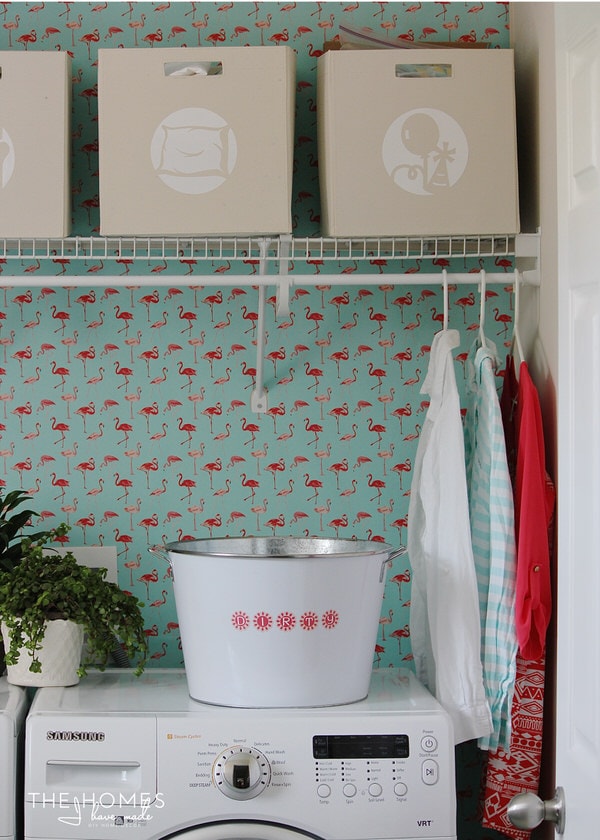 Flamingo Wrapping paper as Wallpaper