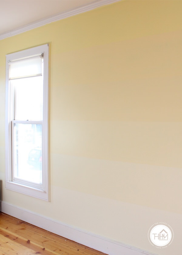 DIY Yellow Ombre Feature Wall