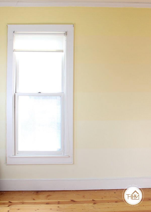 DIY Yellow Ombre Feature Wall