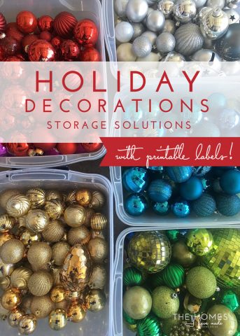 Holiday Decorations Storage Solutions (with Printable Labels!)  The