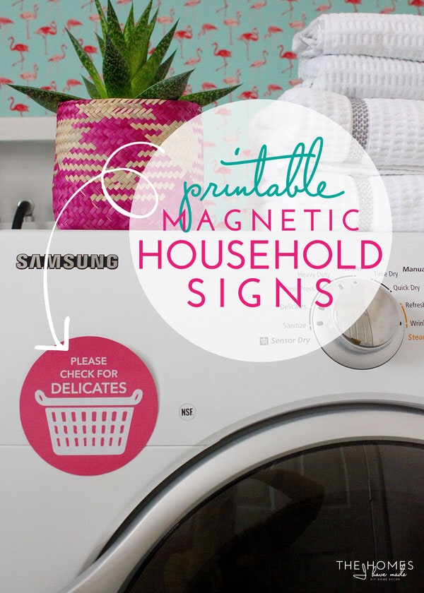FREE Printable Magnetic Household Signs