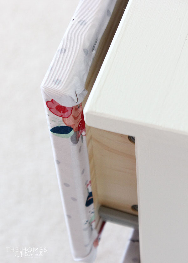 How to Make a Fabric-Covered Dresser | Staple Fabric to Drawer Fronts
