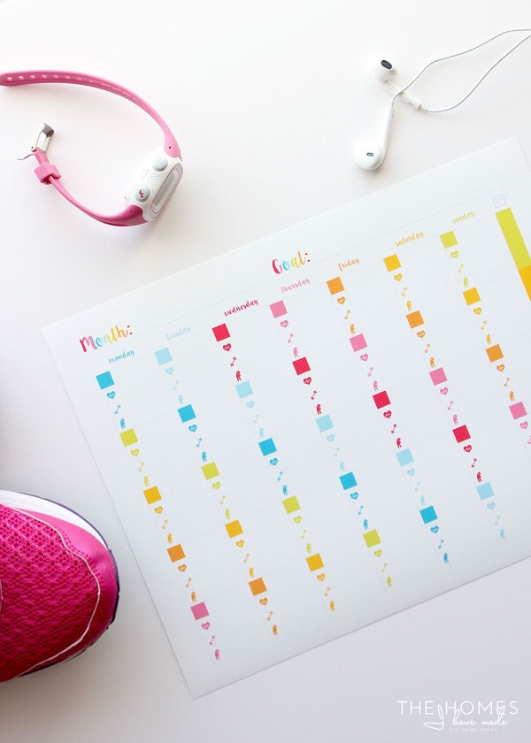 Printable Fitness Tracker | Monthly Version