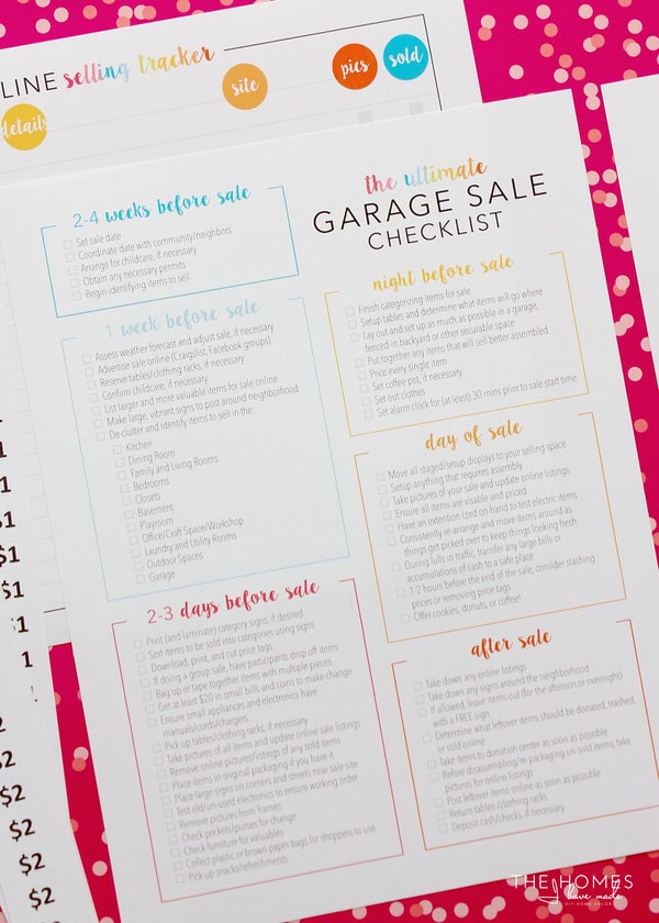 Printable Garage Sale Checklist ensures your sale's success!
