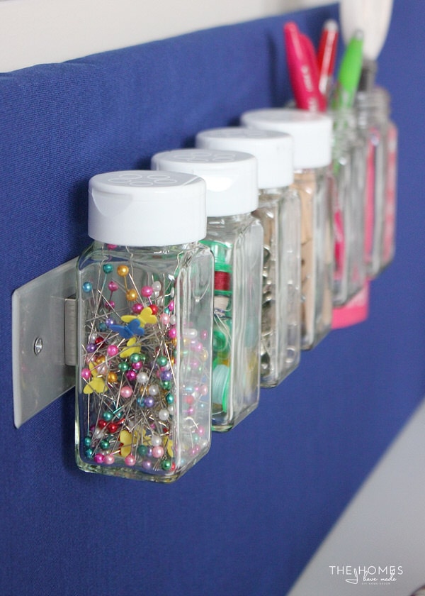 MagnetJar Spice Jars are a great way to sort and organize small craft supplies and notions to keep them handy and always at the ready!