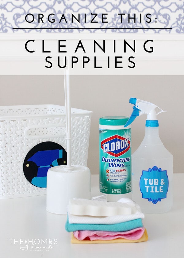 Organize Your Cleaning Supplies with these simple & colorful DIY cleaning kits!