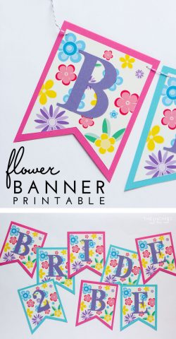 Super Simple DIY Flower Banner (with FREE Printable Download!) - The ...