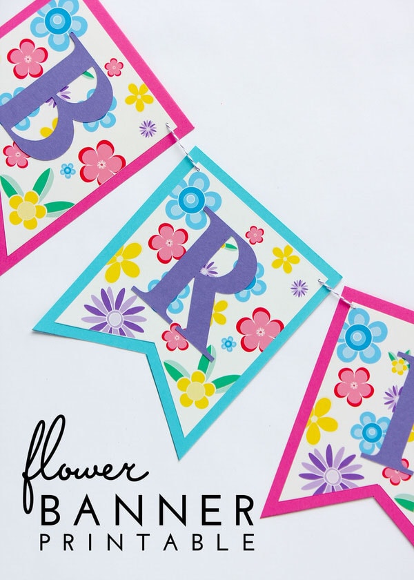 DIY Printable Flower Banner | Customize It With Your Own Phrase! | The