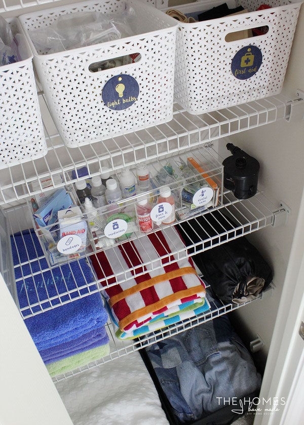Storage Solutions for a Skinny Linen Closet - The Homes I Have Made