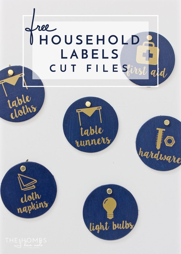 Make your own unique labels for everything In your home with these 36 FREE cut files for e-cutter machines!