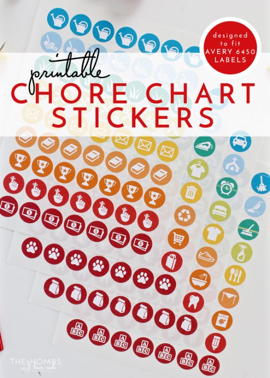 Printable Chore Chart Stickers! | The Homes I Have Made