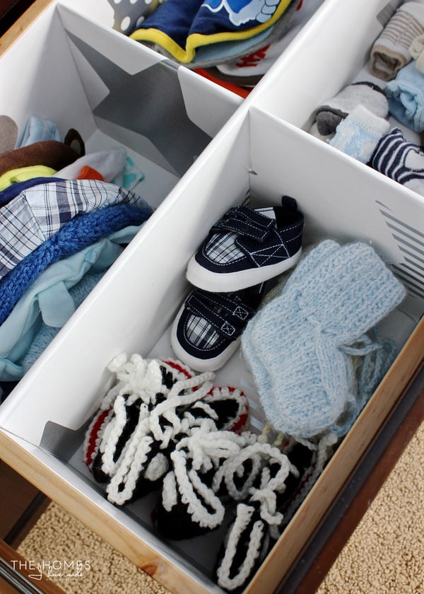 Week 5 of this One Room Challenge is all about organization! Come see how I outfitted the nursery closet and drawers to hold everything baby needs!