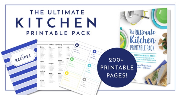 Ready to organize your kitchen? These 200+ printable pages can help!