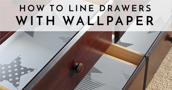 How To Adding Wallpaper to Furniture  Salvaged Inspirations