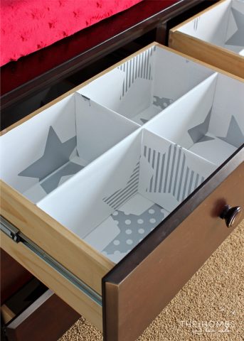 lined drawer dividers
