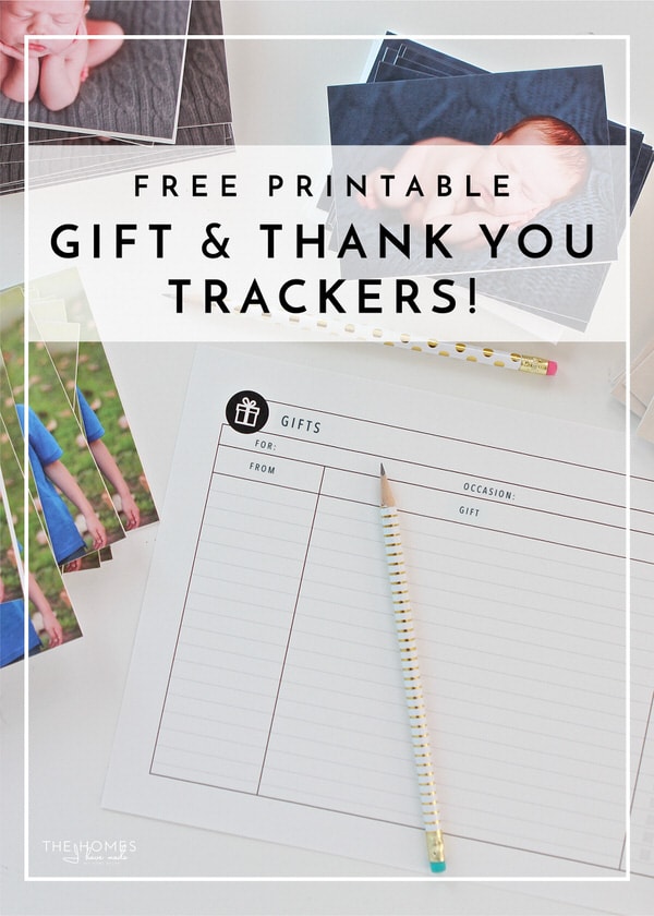 Use your favorite pictures as a fun, easy, and super special way to say "thank you" for gifts. This printable gift and thank you tracker helps you keep your card writing on organized and on track!