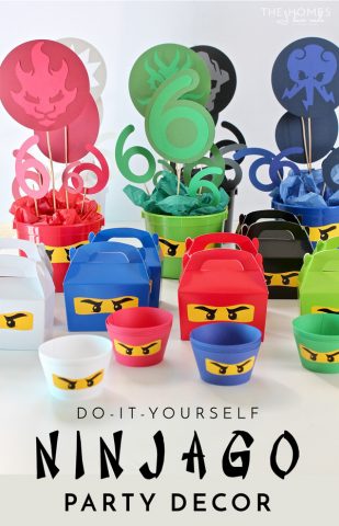 With just a few cut files and a Cricut Explore, you can make some quick, easy, and awesome Ninjago Party Decor!