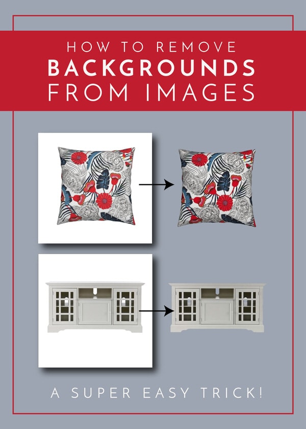 A diagram showing the removal process of background images with text overlay