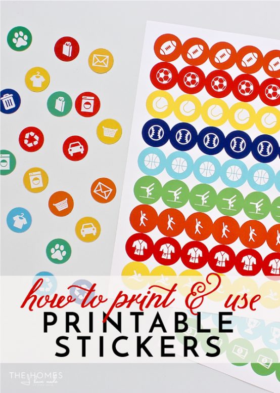 Learn how to print and use the chore, activity and planner stickers from The Homes I Have Made. From stickers to magnets and more, here is exactly how to print them and use them in your home!