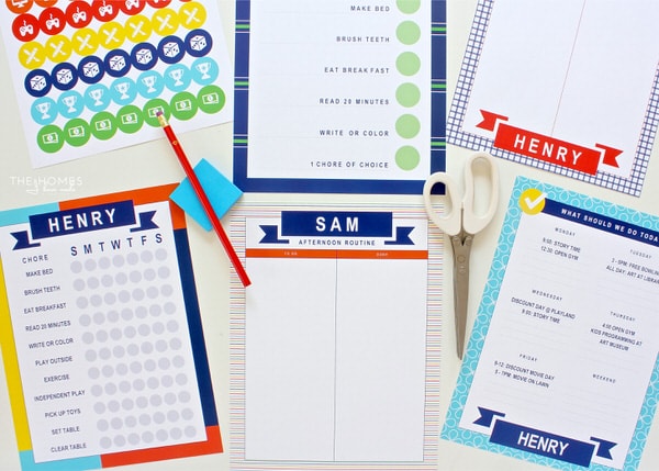 Looking for a fun, easy, interactive and effective way to keep kids on task this summer or anytime? These 21-page printable chore chart kits have everything you need to create charts and routines for the whole family!