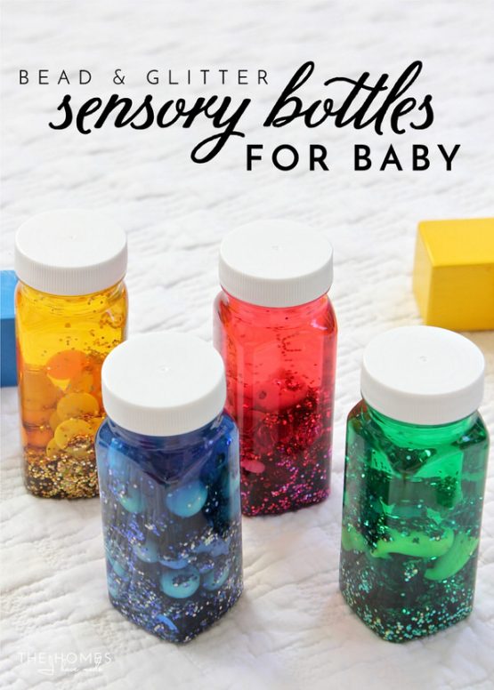 DIY Glitter & Bead Sensory Bottles for Baby | The Homes I Have Made