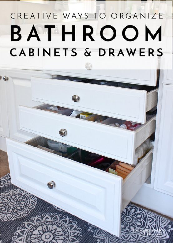 Are you bathroom cabinets and drawers a disaster? Check out the creative ways this blogger organized every last inch using items from around the house!