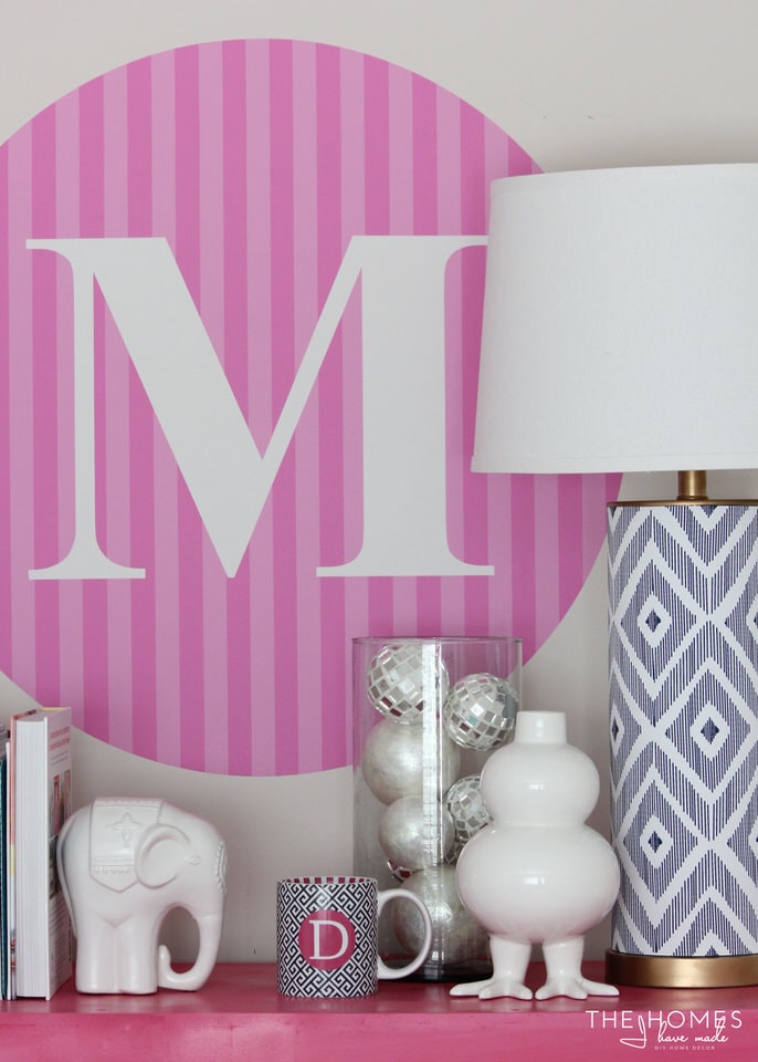 RenterFriendly Walls Monogram Wall Decal (with Name Bubbles!) The