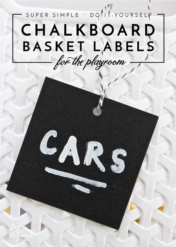 Creating your own DIY Chalkboard Basket Labels for any room in the house couldn't be easier thanks to these simple tags from Michaels! Learn how to dress them up and attach them for great organization!