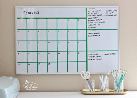 Create Your Own Dry-Erase Calendar with Washi Tape - The Homes I Have Made