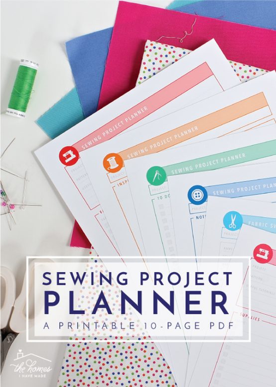 Design, plan, and organize your next sewing project with this 10-page Printable Sewing Project Planner