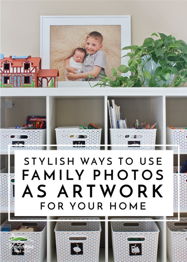Using family photos as artwork is a great way to add personality to your home! Here are some ways to make them super stylish as well!
