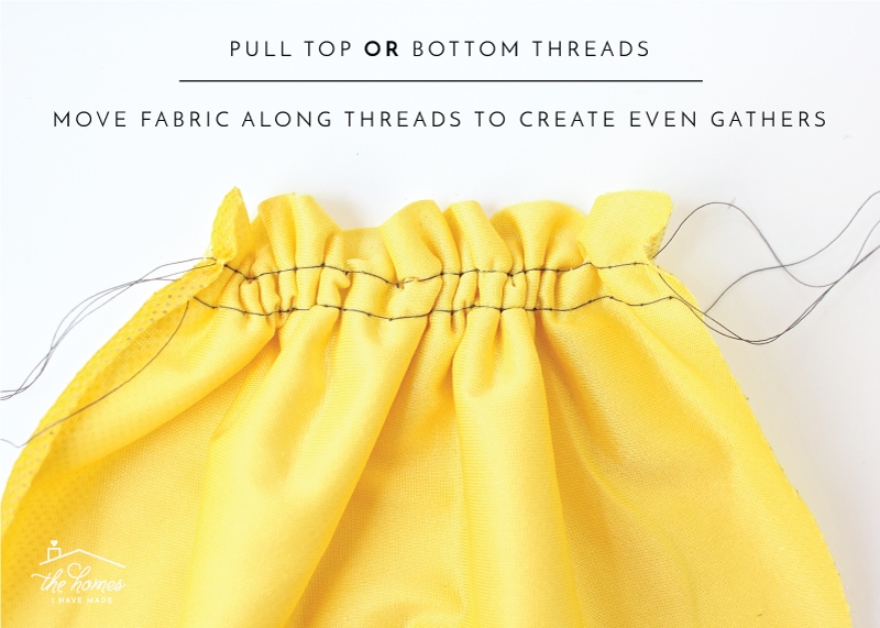 Does a sewing project you're working on call for gathering fabric? This tutorial teaches you how to gather fabric the right way - and it's easy!
