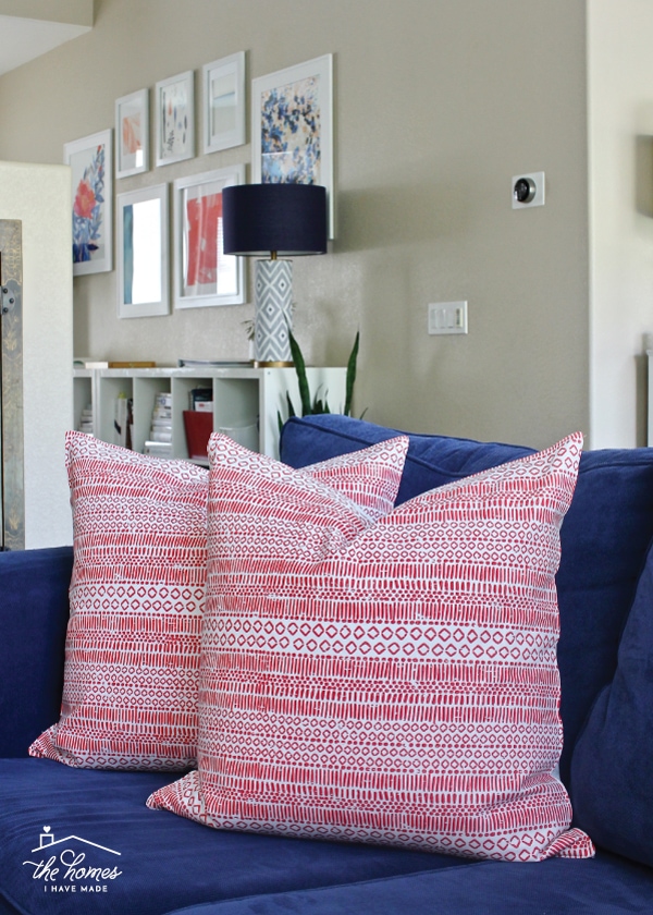It's so quick and easy to transform a simple table runner from Target into throw pillow covers! This tutorial shows you exactly how to do it!
