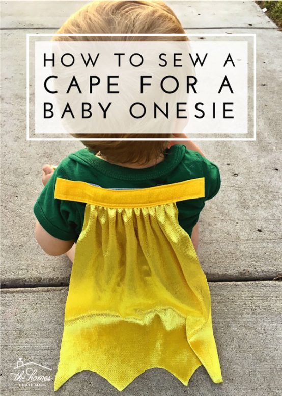 Ready to dress your little one as a superhero? This tutorial will show you how to make a cape for a baby onesie!