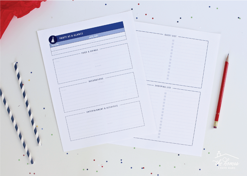Get organized for your next big party with this 25-page Printable Party Planner filled with smart, pretty and editable printable pages!