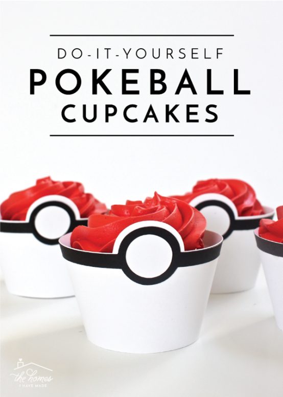 Get ready for any Pokemon-themed party with these adorable and easy DIY Pokeball Cupcakes!