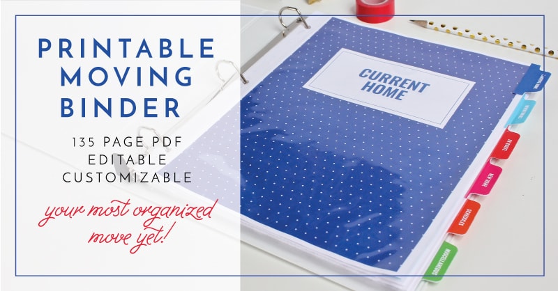 Get ready to organize every detail of your next move with this amazing, comprehensive Printable Moving Binder! It's editable, customizable, and includes everything you need for your best move ever!