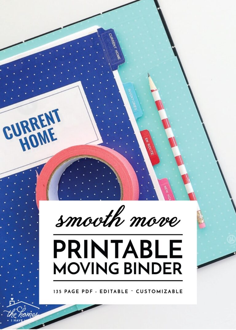 The Complete "Smooth Move" Printable Moving Binder System - The Homes I ...