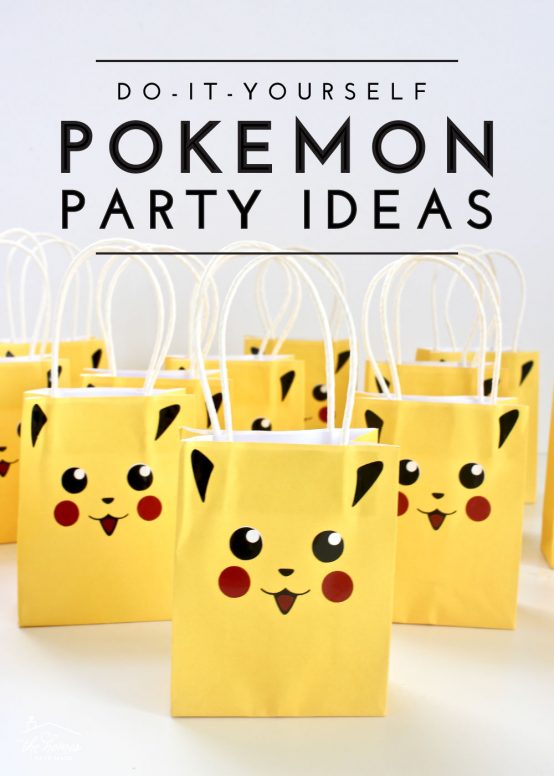 Throw a fun, quick and easy Pokemon-themed party with these easy DIY Pokemon Party Ideas!
