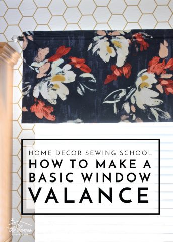Learn how to sew a simple window valance to dress up any window on a budget!