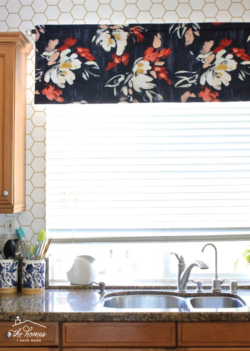 Learn how to sew a simple window valance to dress up any window on a budget!