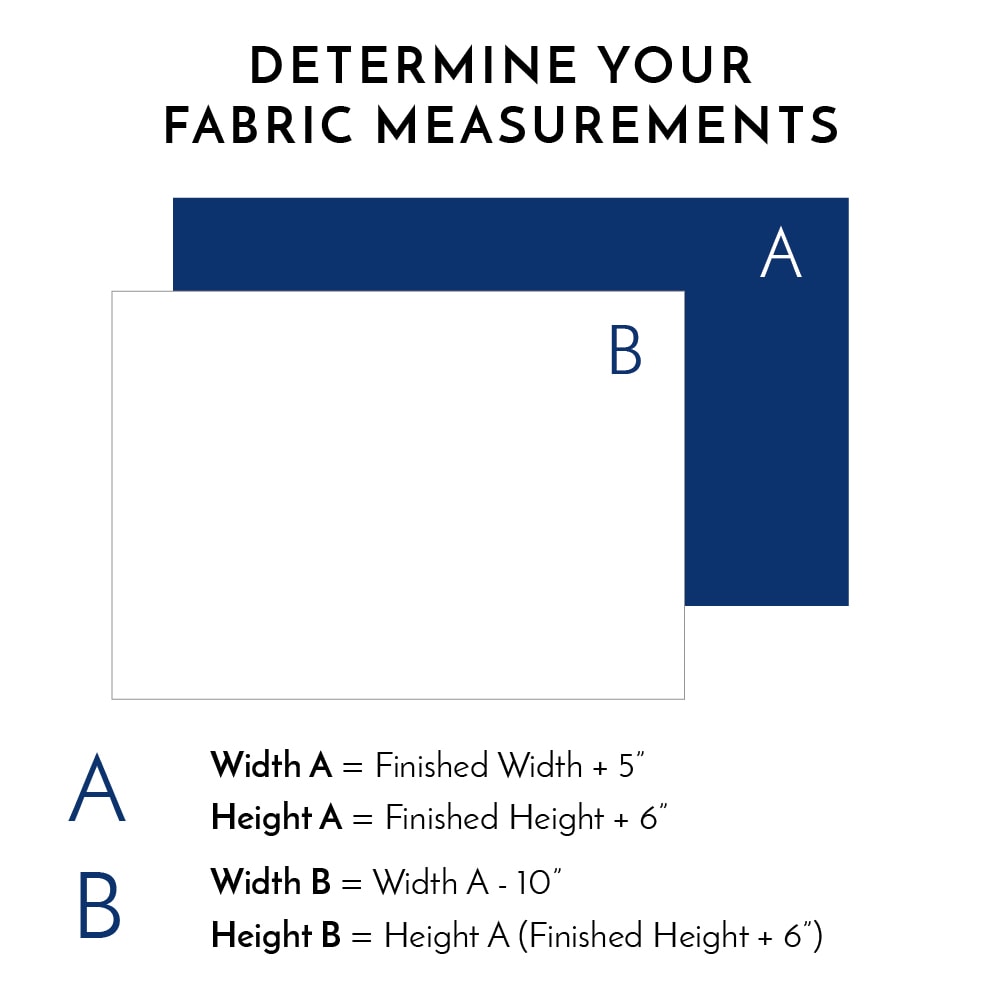 diagram showing you how to measure and cut fabric to make a window valence.