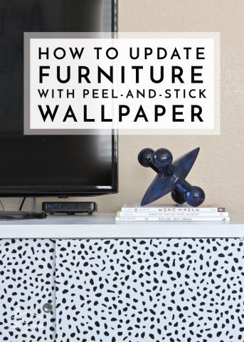 Want to give your furniture a new look without the permanence of paint? Learn how to update furniture with peel-and-stick wallpaper!